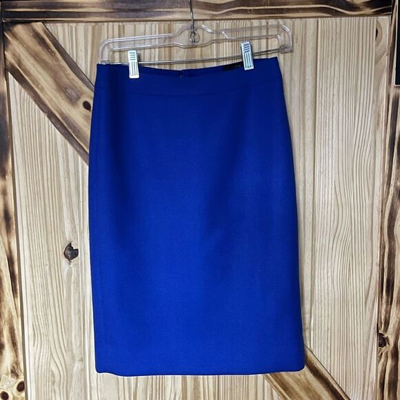 J Crew No 2 Pencil Skirt Blue 00